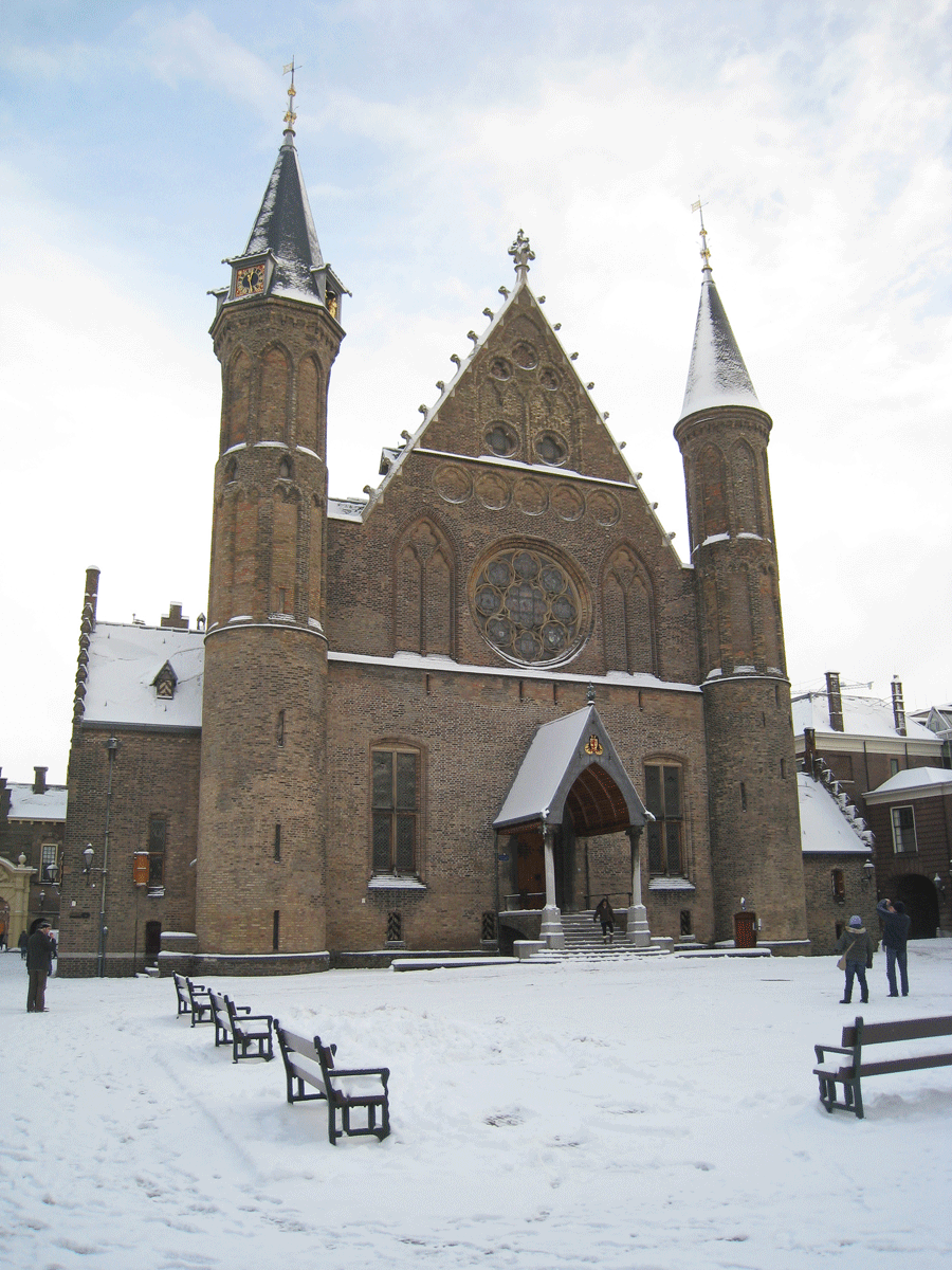 Ridderzaal in de sneeuw, Den Haag