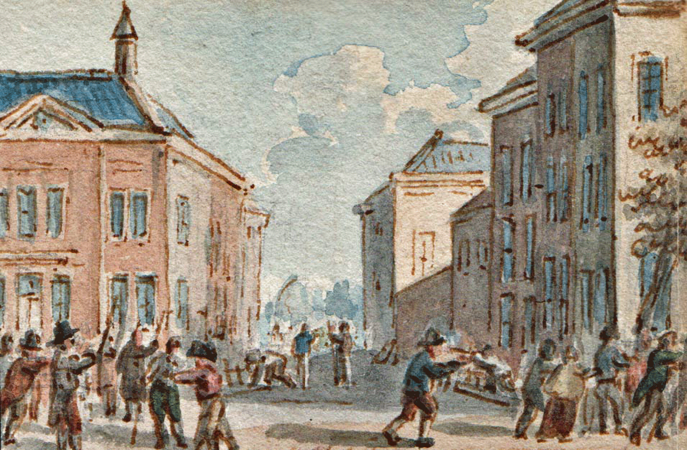 Oproer op het Noordeinde en Heulstraat in Den Haag, april 1813