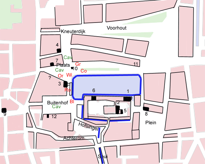 Den Haag rond de Gevangenpoort op 20 augustus 1672