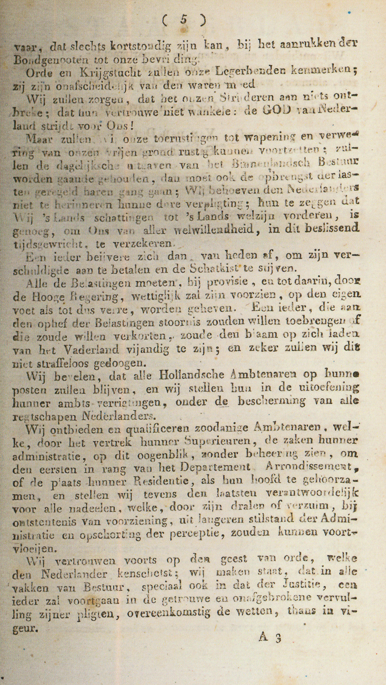 Proclamatie 21 november 1813 blad 3