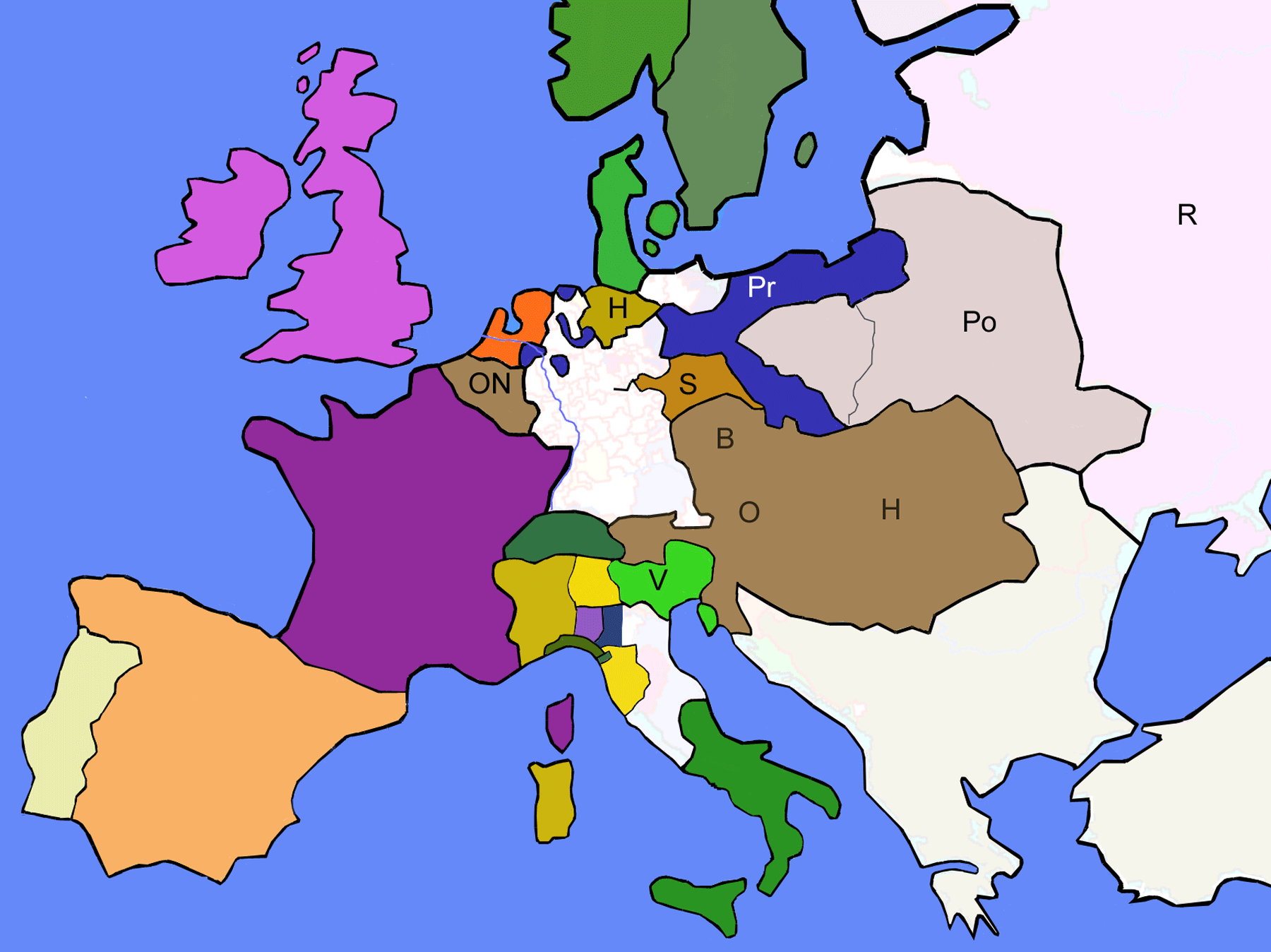 Europa aan de vooravond van de Franse tijd