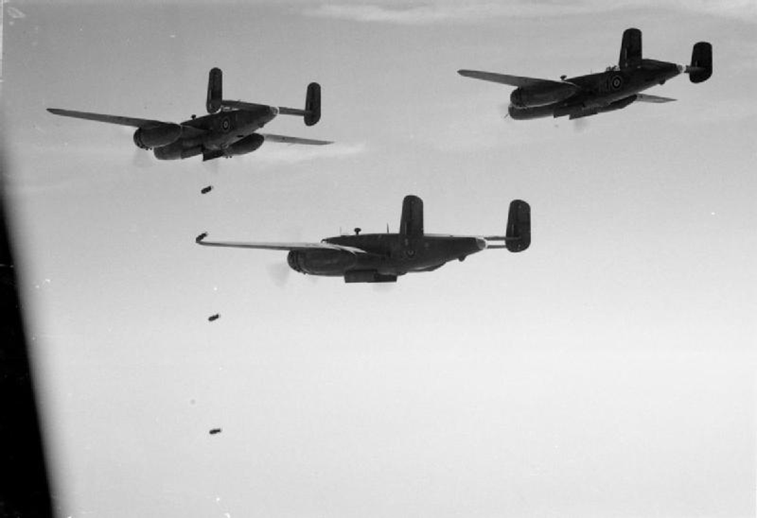 Mitchell-bommenwerpers van het 98ste squadron.