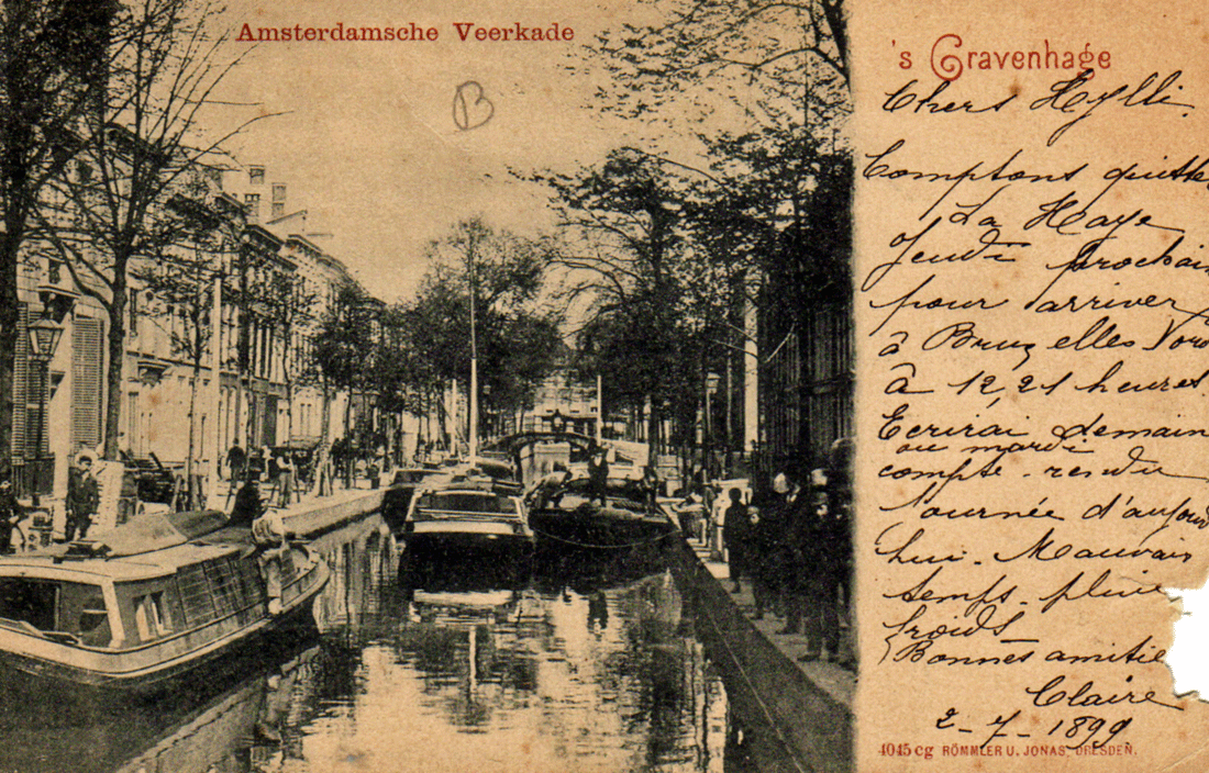 Amsterdamse Veerkade, prentbriefkaart Den Haag