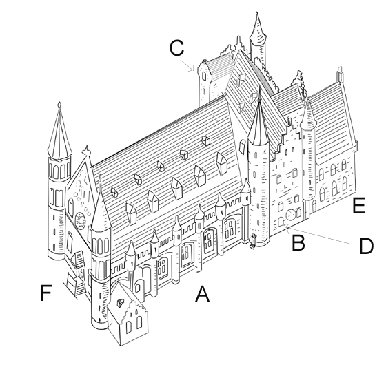 schets Binnenhof ca. 1230-1290