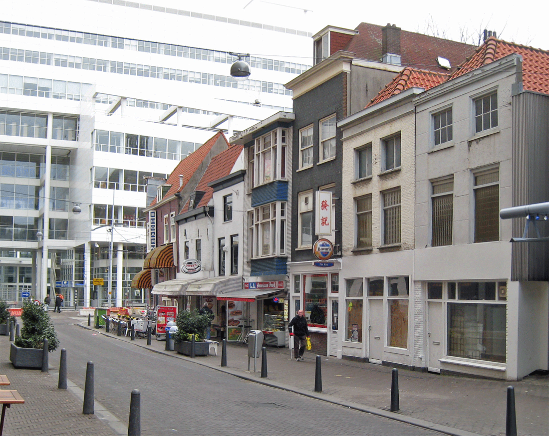 Oude huizen aan de Gedempte Gracht, Den Haag