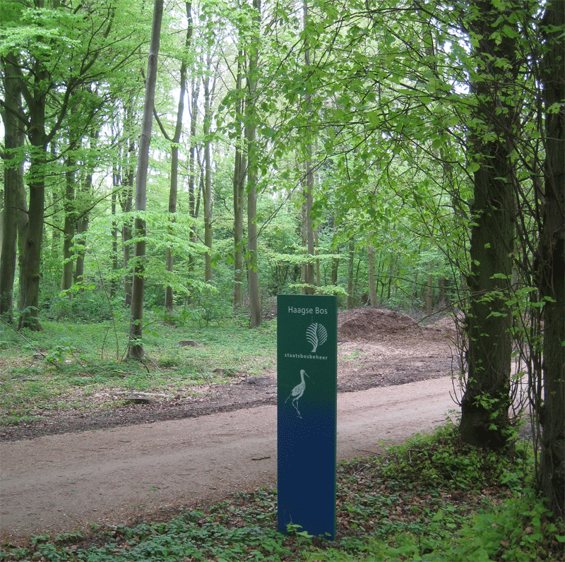 Haagse Bos ingang aan de Wassenaarse kant