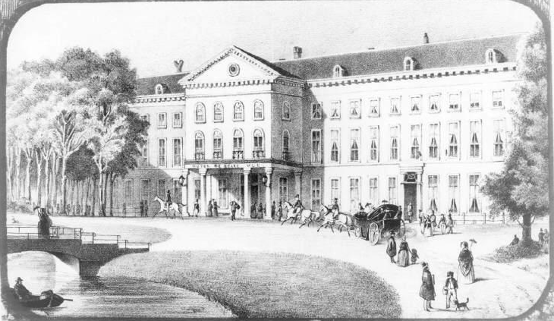Hotel Bellevue, Bezuidenhoutseweg rond 1850